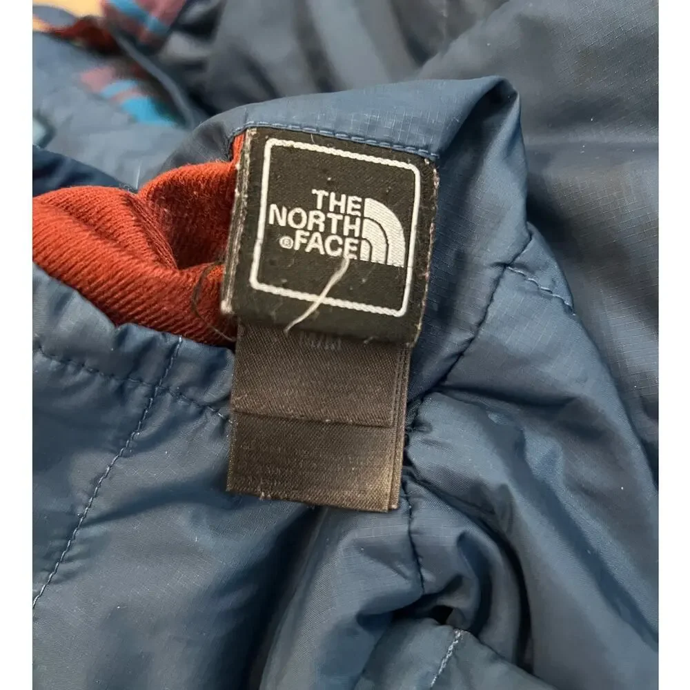 The North Face Reversible Plaid Flannel / Nylon Jacket Distressed